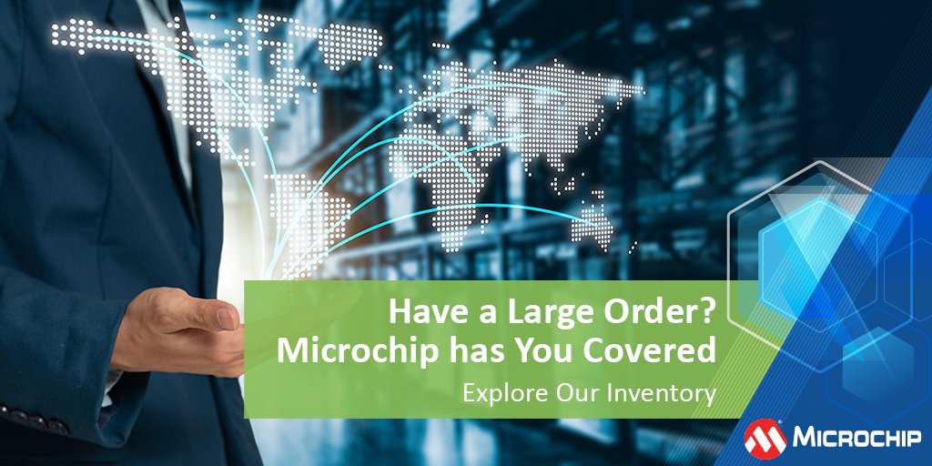 Access the world's largest inventory of Microchip products to order the parts you need, when you need them: mchp.us/2VvYfxT. #microchippurchasing #worldslargestinventory #immediatedelivery