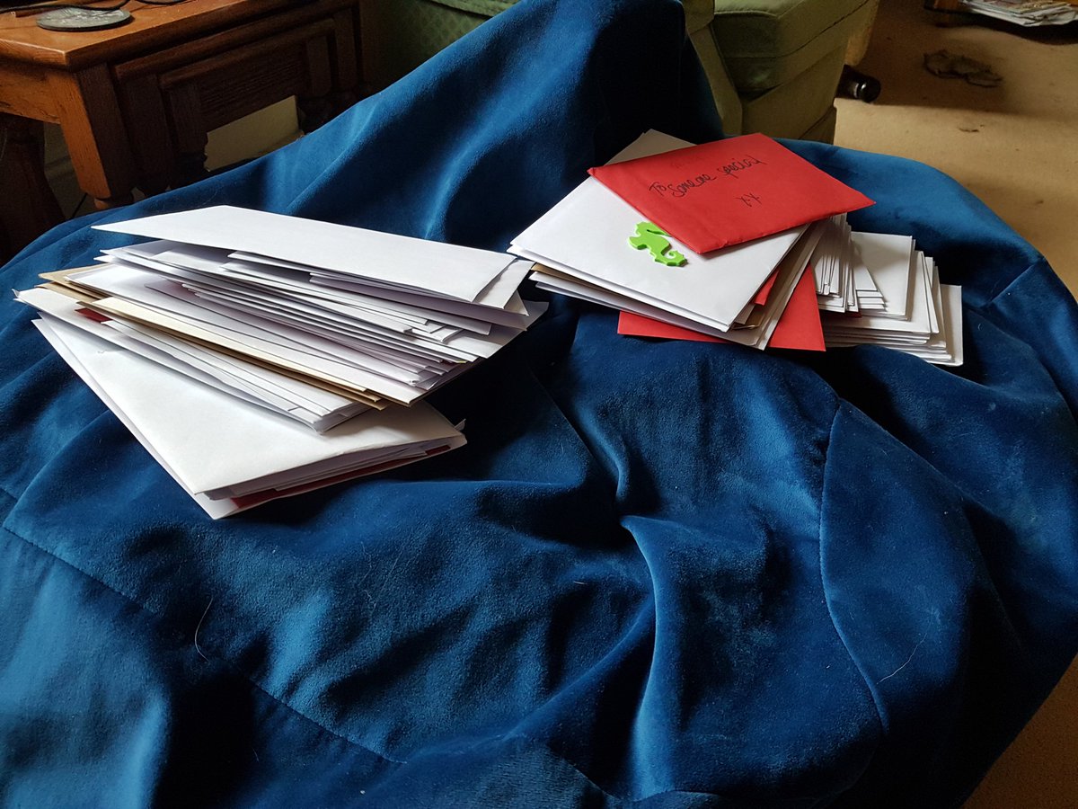 Very proud of the young people in my Scouting District who have been busy making Christmas Cards for care home residents. All safely delivered and gratefully received.