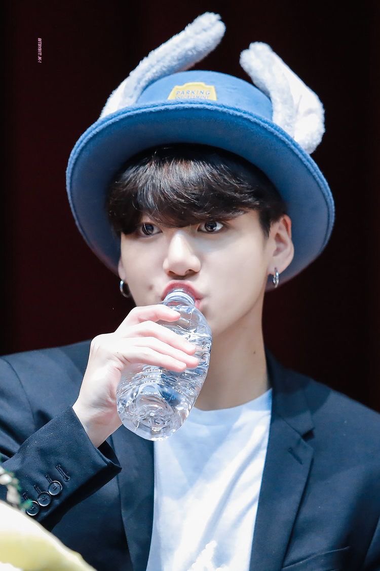 Jungkook looking the cutest in head wear-A thread;