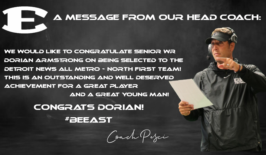 BeEast_Football's tweet photo. An Exciting Message from our Head Coach Joe Pesci (@JPCPA17)! https://t.co/zbVXbHxZd3