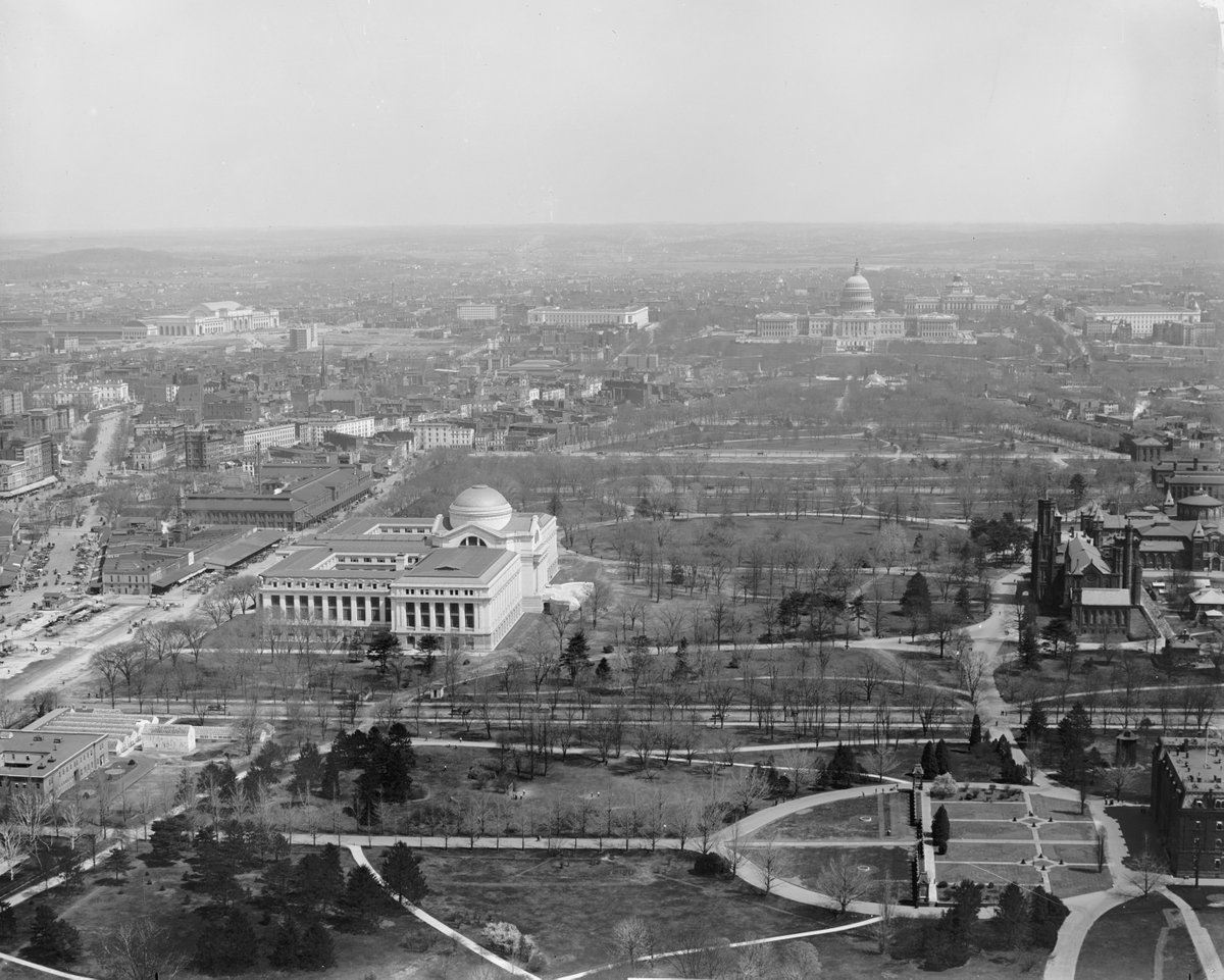 Over the course of a century the L'Enfant Plan was abandoned and forgotten and the National Mall became a disorganized mess with rambling gardens and even a train station in the midst of it all.7/