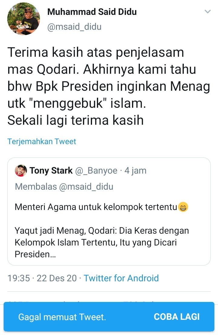 WagimanDeep212_'s tweet photo. Ngetuit gada akhlak pakar 36B @msaid_didu kena kepret Bib @muannas_alaidid langsung mengkeret manja buru2 hapus cuitan..muehehe 🤣 https://t.co/J2khaBYwUL