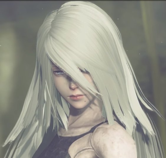 the game, which meant that by the time we find her, she already can see past the lies of the Yorha. She'd broken from the cycle of being a puppet.There is also the symbolism of when she cuts her hair which as her hair drops, it signifies "separation" of your past self. She took-