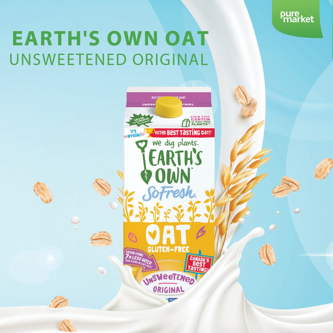 PureMarketQatar's tweet photo. Try the oat-liciously creamy gluten-free oat milk from Earth’s own, packed with protein, fibers, and calcium.
Order it now!
#PureMarket #FreshGrocery #HealthyFood #QatarFood #OnlineGrocery #ShopOnline #GroceryDelivery https://t.co/W2OleLjDBp