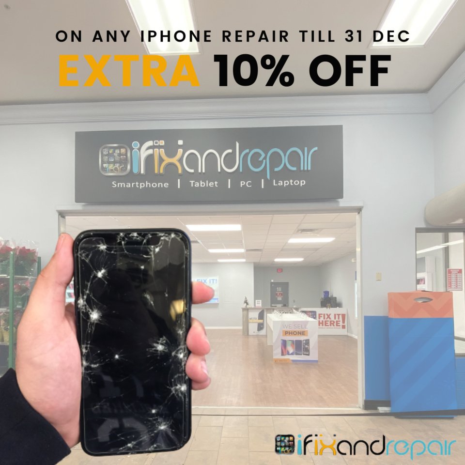 Looking for a cell phone repair shop?

We give you an additional 10% OFF on any iPhone SCREEN Repair(valid till 31 Dec)

Come visit us today at Northbridge Walmart 😎

#northbridge #ifixandrepair #walmart #iphonerepair  #ipadrepair #ipadscreenrepair #applerepair #wecanfixit