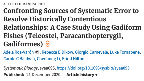 I'm thrilled to announce that our ms exploring sources of #SystematicError has OPEN ACCESS @systbiol-thanks to 
@collins_noaasi @NOAAFisheries We hope it'll help to point potential issues to researches who are starting to analyze their #GenomicData🐠🐟🐠academic.oup.com/sysbio/advance……