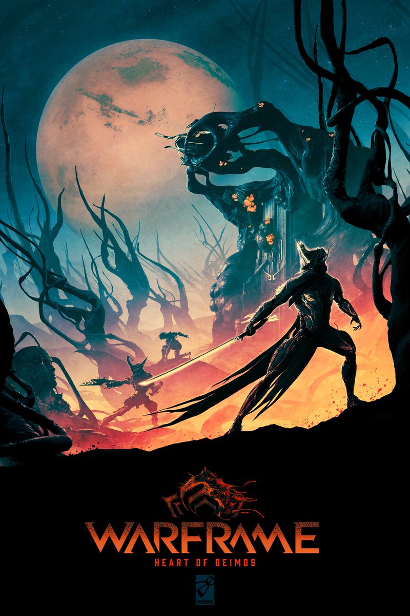 Then I was hired by Digital Extremes to do this poster art to help promote a new add on for their game Warframe. It’s a game I wasn’t aware of before, but have since found out its lore and player base to really be quite something. Another job I really enjoyed doing this year...