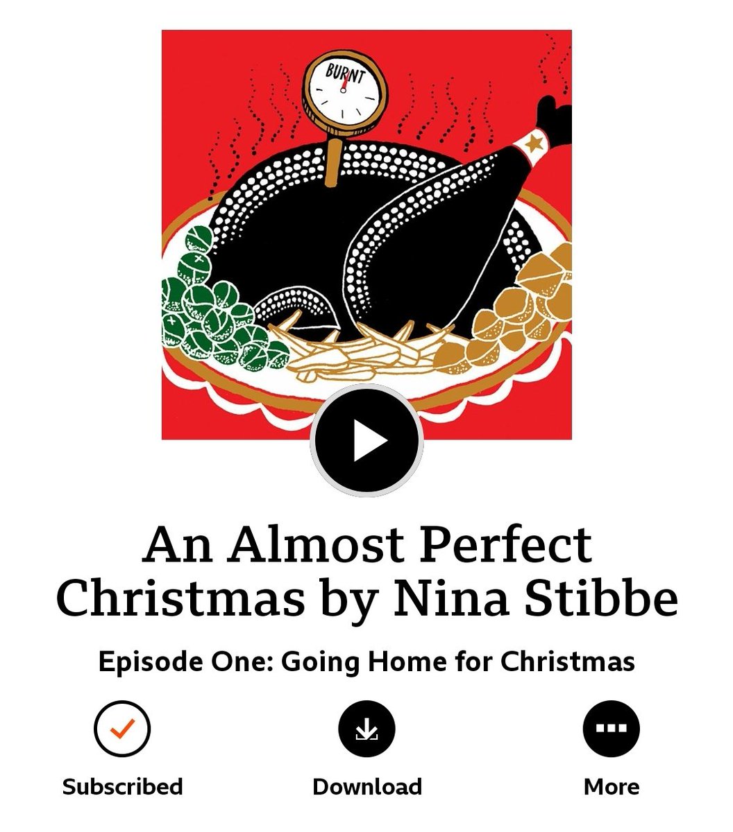 I'm listening to  @ninastibbe's An Almost Perfect Christmas on BBC Sounds. And the 'Who Shat on the Floor at my Wedding?' podcast which is, as you can imagine, pure joy.