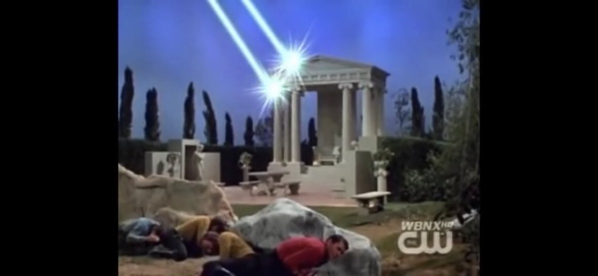 and attempts to keep them against their will. They discover that the source of his power is energy, derived from a classical Roman structure, which they finally destroy.