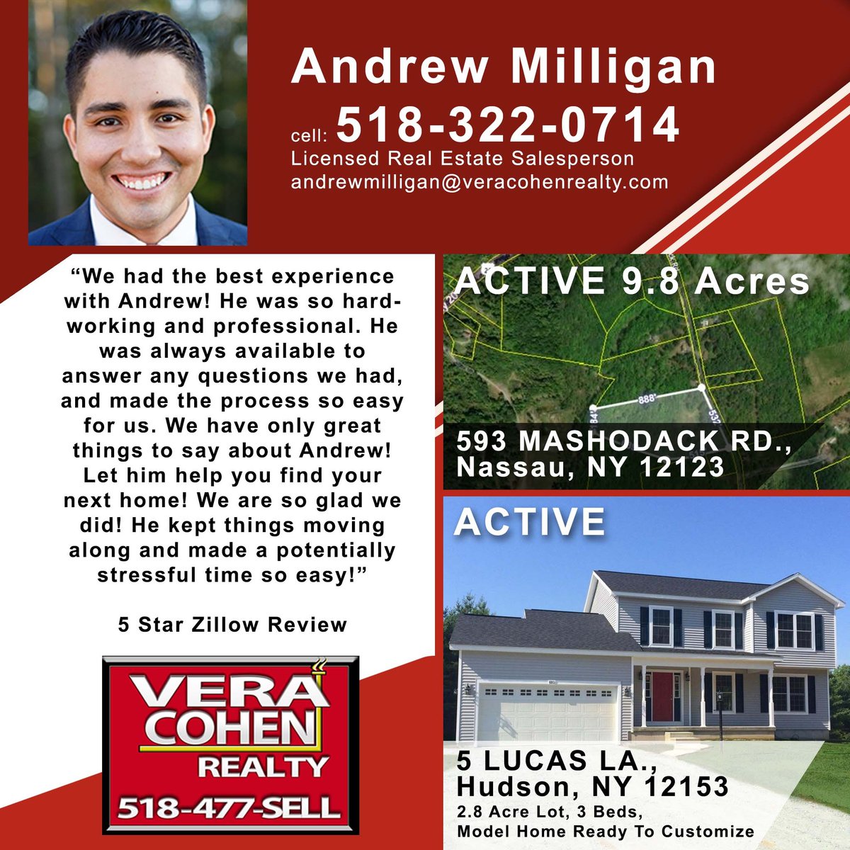 VeraCohenRealty's tweet photo. Andrew is an amazing asset to our team! The wonderful 5 star review says it all! Andrew will turn a somewhat daunting real estate experience into a seamless and stress free one! Call Andrew today to get your real estate experience underway! #veracohenrealty https://t.co/v97ovZN2gs