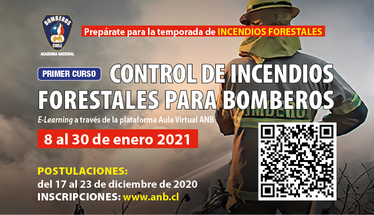 ANB_Chile's tweet photo. Este miércoles 23 de diciembre vence el plazo de postulación para el #PrimerCurso de Control de Incendios Forestales para Bomberos de @ANB_Chile 🌳👨‍🚒🚒🔥
Conoce más detalles de este proceso en https://t.co/EAzBF19nz9 https://t.co/qc50fjncN2