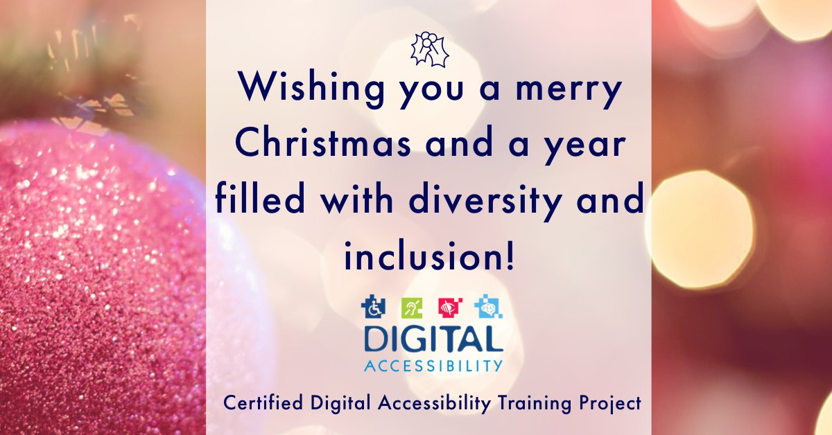 DigitalAccessib's tweet image. We wish you a happy holiday season! 🎄🎅

#accessibility #inclusivity #DiversityandInclusion #HolidaySeason #Christmas2020 #NewYears