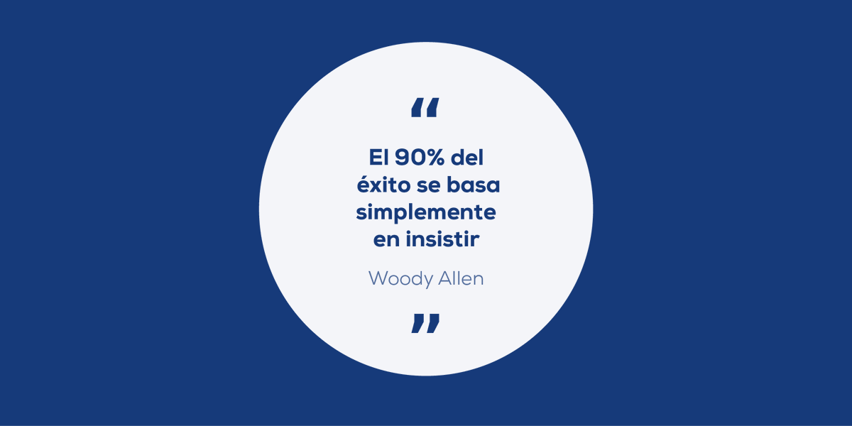 brokare's tweet photo. Les compartimos una frase de Woody Allen, director y escritor de cine, que nos recuerda que el éxito se basa en insistir.

Como siempre: a no bajar los brazos, con mucho esfuerzo, amor y dedicación  💪 https://t.co/I5cgIv5vWN
