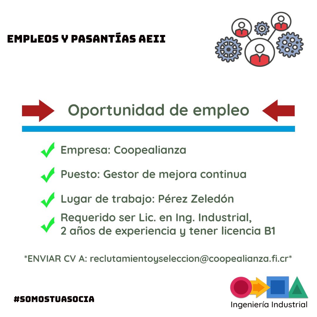 ✅ Continuamos compartiendo oportunidades de empleo que son de gran utilidad para toda nuestra comunidad estudiantil.

#SomosTuAsocia