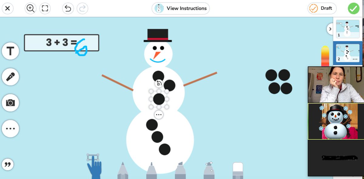 MsGraberMTSS's tweet photo. So many great snowman activities to choose from on @Seesaw ! Today my students had fun counting buttons, making snowman word families, and modeling button addition to name a few. #ReadyforWinterBreak #LongfellowBears #WeAreD97 ☃️❄️☃️❄️☃️ https://t.co/23kixguiHp