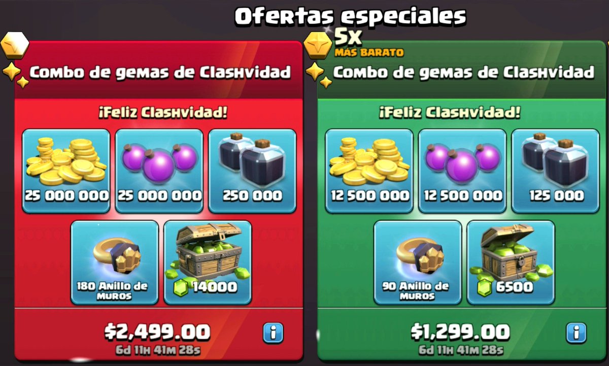 PoseidonGamer9's tweet photo. Jesús, María, José y su burro, pero que ofertón. 😬 Gracias #ClashOfClans tu siempre tan amable. 😭 https://t.co/0usAjM7Ca7