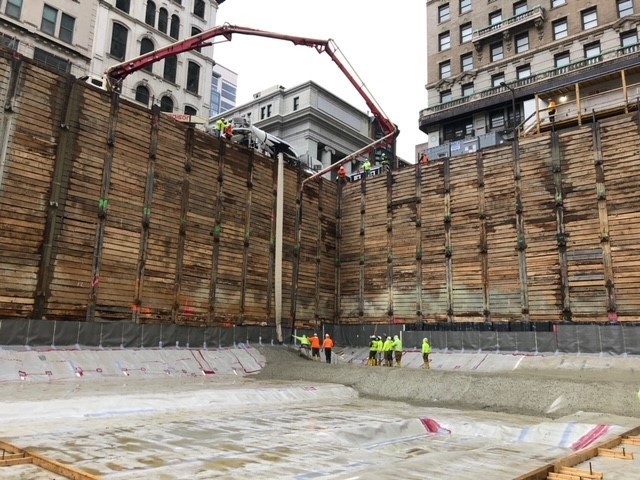 TJUHospital's tweet image. Yesterday, our new Specialty Care Pavilion at 11th and Chestnut streets reached a significant milestone: after getting to the lowest excavation point, the initial concrete was poured. It's all up from here!