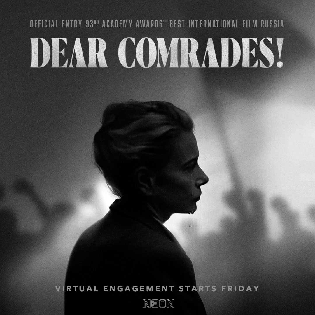neonrated's tweet photo. From director Andrei Konchalovsky, DEAR COMRADES! is playing in an exclusive one-week engagement on virtual cinema via @FilmForumNYC starting Friday. Get tickets at https://t.co/twXk7vDIjG https://t.co/9PkquAgyJw