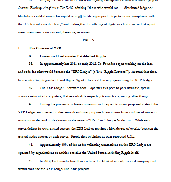 The SEC begins this Complaint with a little bit of history, demonstrating that in their view of history XRP & Ripple were pretty much the same thing at the outset.