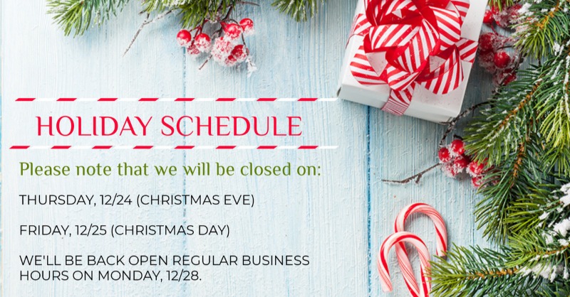Table_Tweets's tweet image. Please note our upcoming holiday schedule. 

We wish you and your family a very Merry #Christmas!