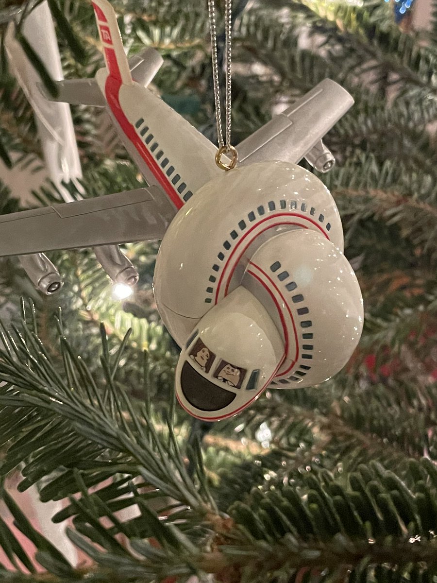 AdamS's tweet photo. Every time @SharpGirl passes the tree she likes to press the button to play a quote from “Airplane!” She’s learning important references early. #RogerRoger #VectorVictor https://t.co/w2Mc0qmCeP
