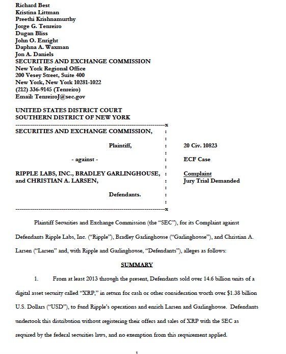 So, this Ripple lawsuit, let's talk about it, shall we?