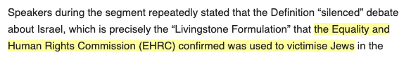 3. The EHRC Report explicitly did NOT reach a finding against Labour of 'victimisation'.