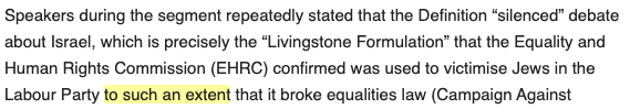 4. The EHRC's findings of unlawful acts did not imply or rest on any finding regarding 'extent'. In fact, it found TWO (2) cases of unlawful harassment - both absurd, but that's another matter.