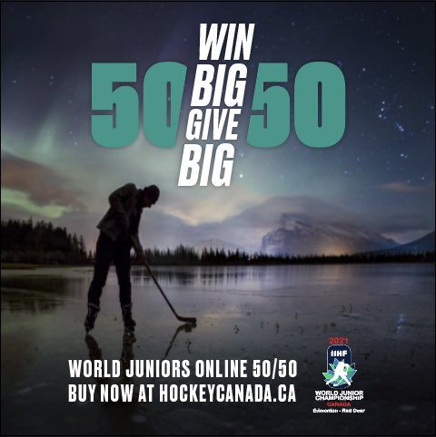 WolverinesJrA's tweet photo. Hey Wolverine fans! With literally millions up for grabs, win bigger than ever with @HockeyCanada’s first ever online 50/50. Support minor hockey in Alberta and don’t miss your chance to win big this holiday season. #WorldJuniors #wjc2021 https://t.co/EviqFqRZT9