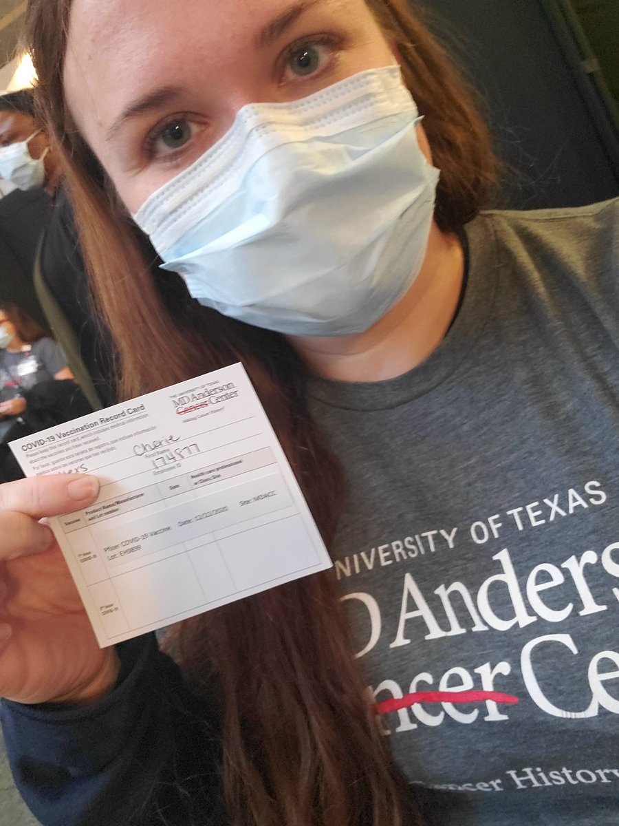 Cherie Plouff, DMSc, CPHQ, MPAS, PA-C (@pacherieplouff) on Twitter photo I vaccinate for my family, my patients, and my community. I'm so thankful to <a href="/MDAndersonNews/">MD Anderson Cancer Center</a> for this opportunity! #EndCovid #StickItToCOVID I vaccinate for my family, my patients, and my community. I'm so thankful to <a href="/MDAndersonNews/">MD Anderson Cancer Center</a> for this opportunity! #EndCovid #StickItToCOVID
