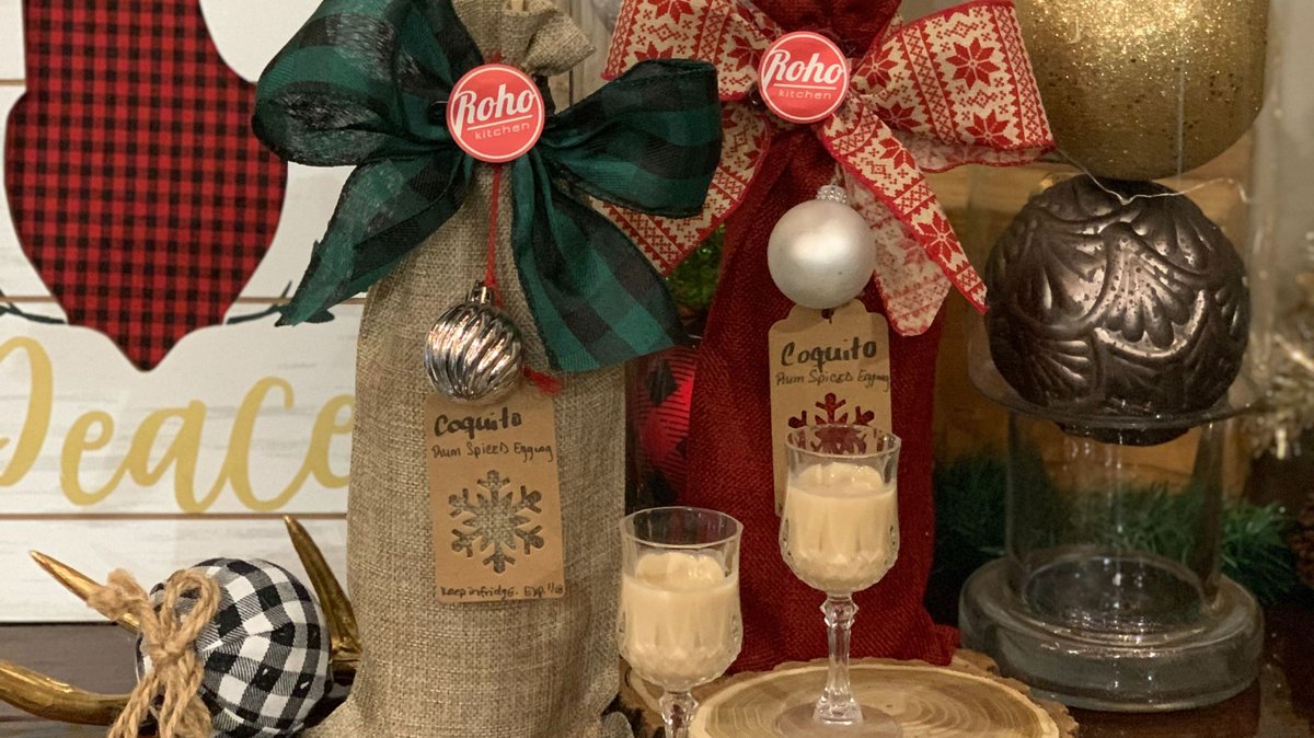 rohokitchen's tweet photo. Thanks @MiamiNewTimes for featuring our homemade Coquito 😀 Almost SOLD OUT and it's our last batch. Place Your Order 🍼  $25 Bottle 750ml / $10 Bottle 250ml https://t.co/UeHpjMWCJ4 #coquitoseason https://t.co/tDc0aPAg1A