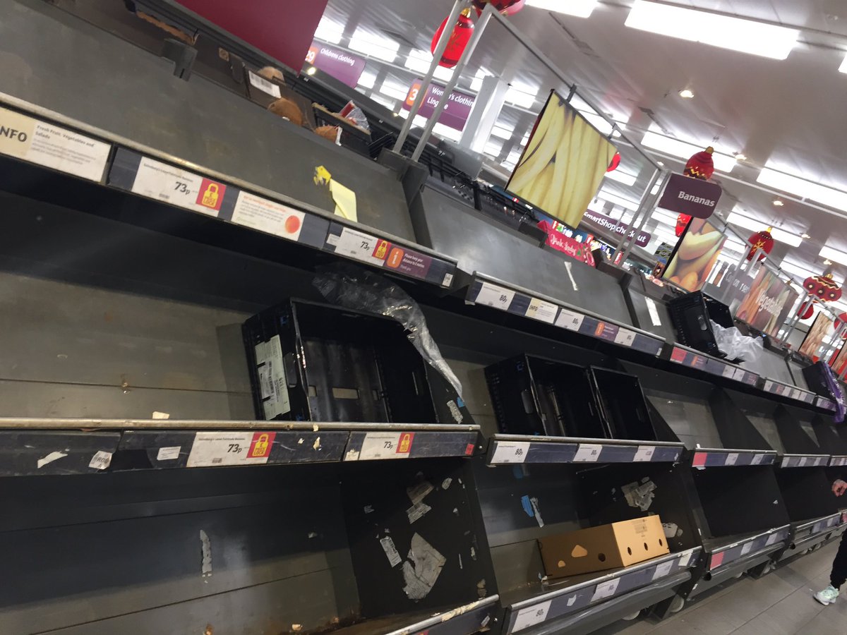 In Sainsbury’s attempting to get my last bits and bobs for Xmas. This is one of the veg isles