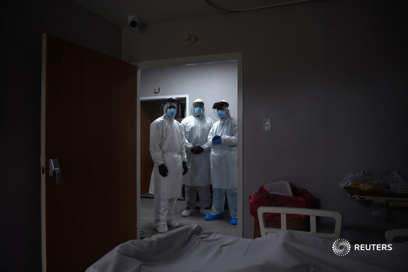 Inside and outside hospitals, photographers focused on healthcare workers.Photos by  @callaghanohare