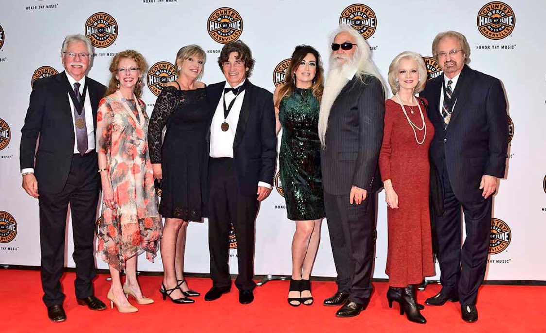 A photo of deserving members of The Country Music Hall Of Fame ... @countrymusichof ... oh and the four of us are in the photo as well ...