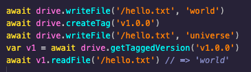 Paul Frazee ✌️ (@pfrazee) on Twitter photo Somehow I missed that hyperdrive landed version tags (last april!) so you can now do this which is super cool: <a href="/HypercoreProto/">Hypercore Protocol</a> Somehow I missed that hyperdrive landed version tags (last april!) so you can now do this which is super cool: <a href="/HypercoreProto/">Hypercore Protocol</a>