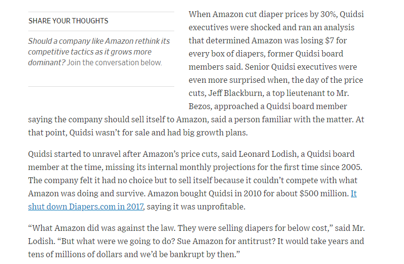 Dan Price 1 A Small Business Began Selling Camera Tripods On Amazon 2 It Reached 3 5 Million In Sales 0 001 Of Amazon S Revenue 3 Amazon Copied The Tripods Exactly And