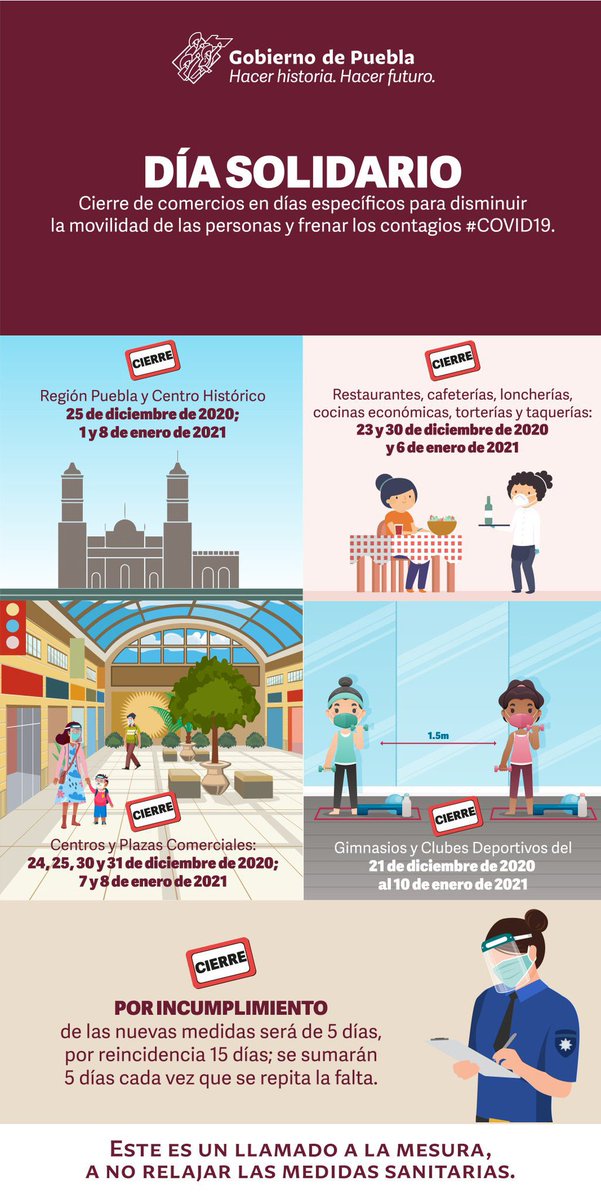 ValeriaBarriosD's tweet photo. Estas son las nuevas medidas aplicadas en #Puebla para evitar un incremento en contagios de #COVID19.

🚨Prohibición en venta de bebidas alcohólicas
🚨Cierre de algunos comercios #díasolidario
🚨Nuevos horarios 

Aquí todos los detalles 👇 https://t.co/39U7IO4NMa
