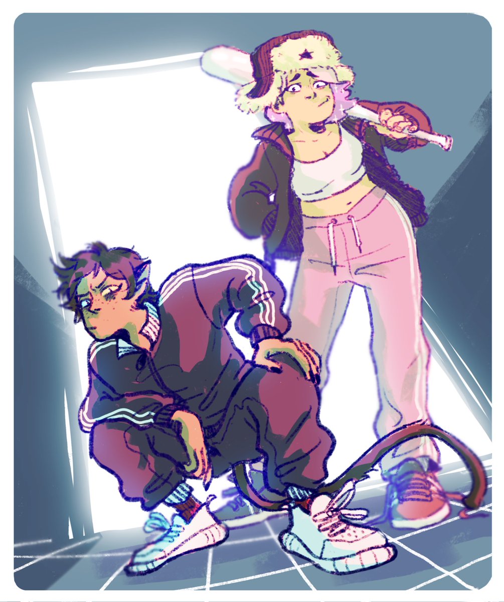 sanfkndra's tweet photo. Part of an art trade with @mariatries, she asked for some glimmer and catra content so,,,,,,, have them as a gopnik girl gang? 😳intimidating « could break your kneecaps » vibes I guess #glimmer #catra #spop #sherafanart https://t.co/PolzLHJa27