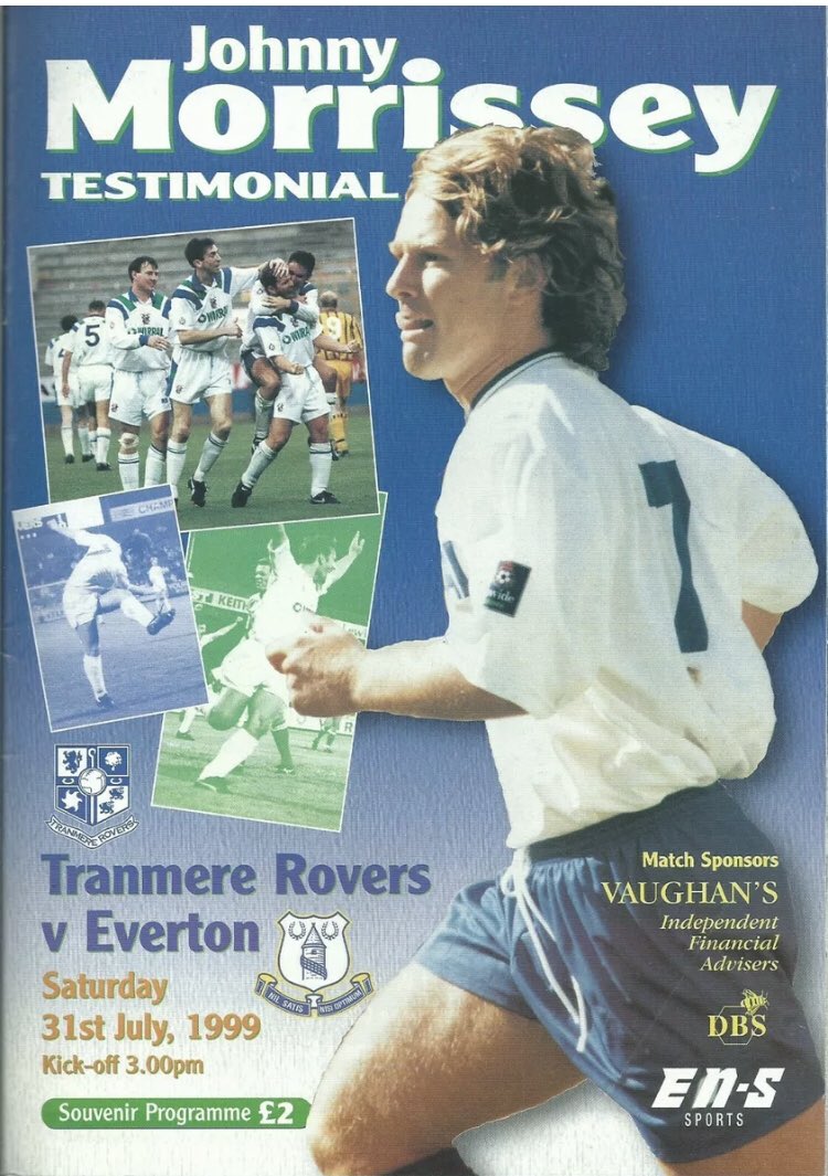 #184 Tranmere Rovers 1-1 EFC -Jul 31, 1999. The Blues travelled to Prenton Park to face Tranmere in a testimonial for Johnny Morrissey. The match finished 1-1 with EFC triallist Ronnie Eklund scoring the Blues only goal. EFC opted not to sign the former Southampton player Eklund.