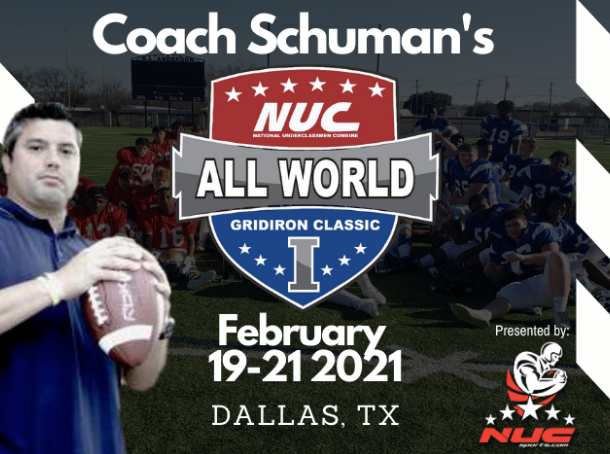 coachschuman's tweet photo. @Da8Eraaa You are invited to Coach Schuman’s NUC All World Game In February. You Can Register At https://t.co/KCwDdqKrC2 using code Football19 for 50% off for invited athletes. https://t.co/iy1ReB985e