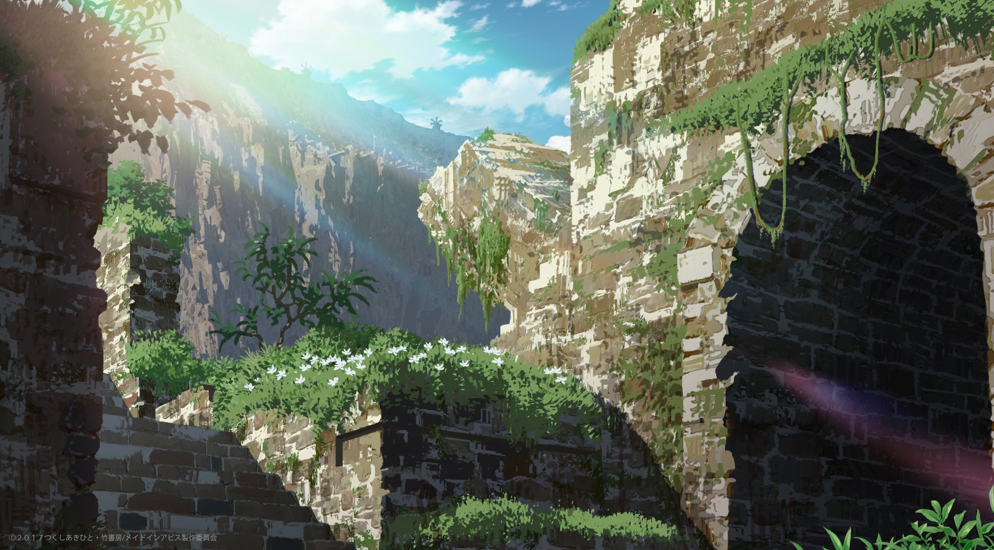 増山修 インスパイアード Masuyama Osamu Inspired Inc 固有色の差による面表現 白い石 や漆喰部分を黄色で表示したもの レンガや石組みを描くときに はっきり固有色の違うパーツや汚れなどを入れることで 面の違いを出すことができます その場合