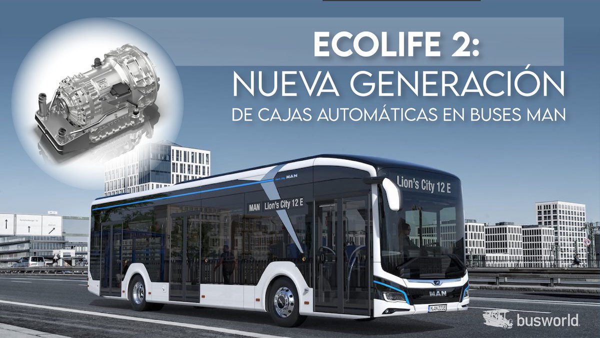 busworld's tweet photo. Los buses urbanos e interurbanos de @MAN_Group en sus motorizaciones diésel, cuentan con una gran incorporación: la nueva generación de transmisiones automáticas con convertidor de par: las ZF Ecolife 2.

#BusworldNews #Busworld #BusworldBUSiness #MANBuses https://t.co/HHZWcYkl7k