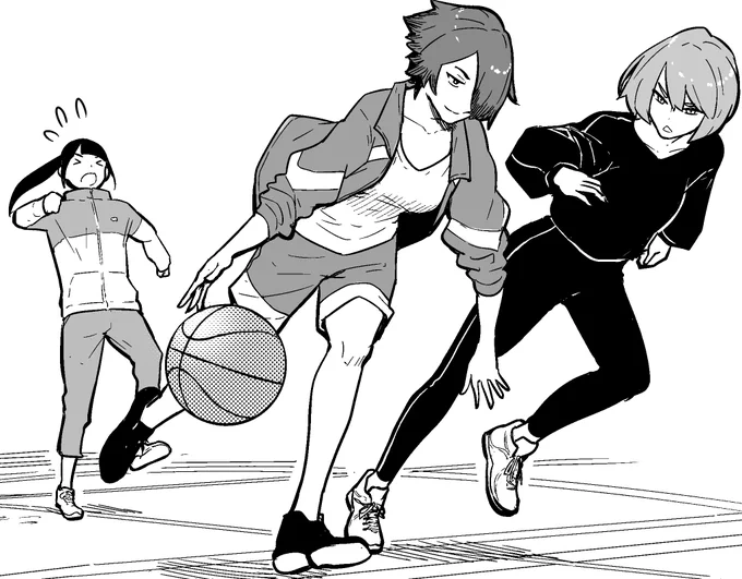 お題箱「スポーツをする真琴とアキラ」+元バスケ部 