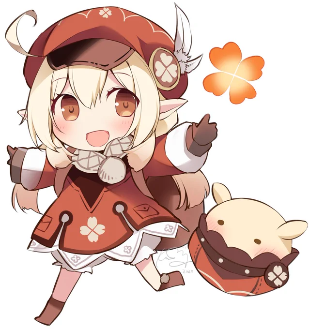 原神のクレーちゃん✨
カレンダ～に描いてみたやつ 