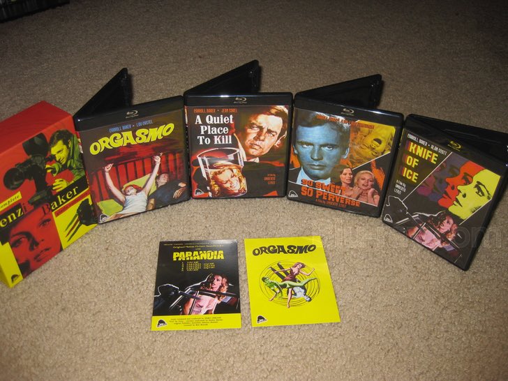LENZI/BAKER boxset from Severin Films. This was a huge highlight for me because of Baker’s work with Lenzi (and her Italian films in general) have been among my favorites. ORGASMO, SO SWEET...SO PERVERSE, A QUIET PLACE TO KILL and KNIFE OF ICE all have wonderful extras/transfers.