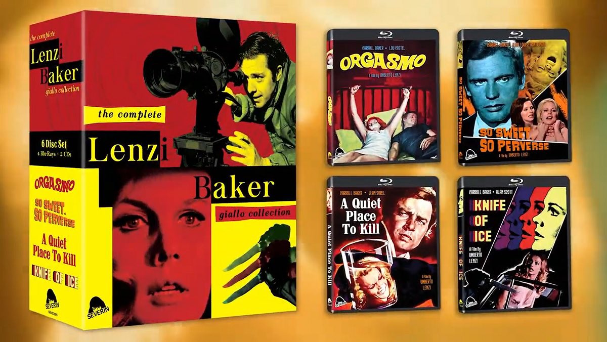 LENZI/BAKER boxset from Severin Films. This was a huge highlight for me because of Baker’s work with Lenzi (and her Italian films in general) have been among my favorites. ORGASMO, SO SWEET...SO PERVERSE, A QUIET PLACE TO KILL and KNIFE OF ICE all have wonderful extras/transfers.