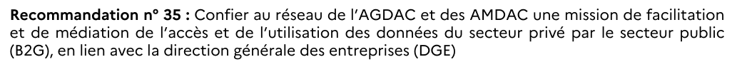 Pas intimement persuadé que la DGE soit le bon interlocuteur pour convaincre les entreprises de communiquer leurs données à l'administration. Mais je ne demande qu'à être démenti...