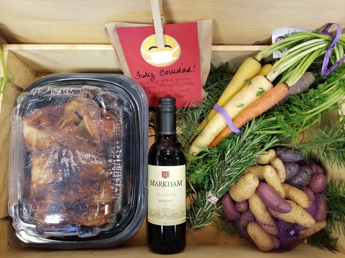 hginapa's tweet photo. Since we're unable to gather for our annual employee Christmas Party, we thought we'd bring the party home to them instead. Blessed to be part of this amazing team.  #hginapa #Christmas2020 #mealkit #giftgiving #christmasgifts #thankyouforyourservice https://t.co/H7qiygrIHP