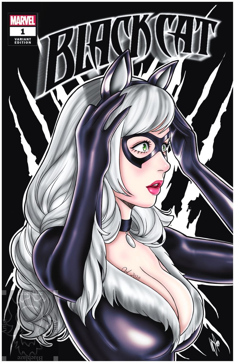 Black cat Warren Louw's color contest entry 
Please note lineart is Warren Louw's work
Color is mine
#blueblazeartist #digitalart #digital #warrenlouw #blackcat #procreate #marvel #fanart #comicbook #cover #art #artwork #spiderman #marvelcomics #blankcomic #ArtistOnTwitter