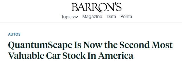 This is fine... ¯\\_(ツ)_/¯(Also while  $QS tech has never been tested on a large scale and 0 revenues it is worth more than the major EV battery producers like say Panasonic that are also developing similar advanced battery technology...)
